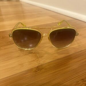 Michael Kors, Neon yellow, acrylic aviator. Excellent condition